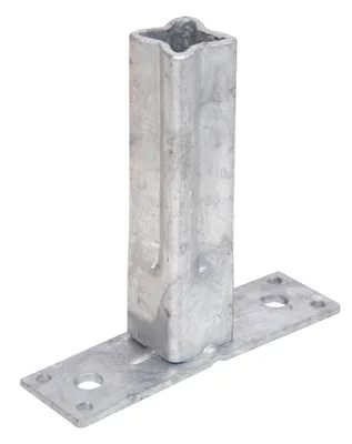 Image de Alberts 701925 Support de main courante pour poteaux universels, galvanisé à chaud, largeur 104 mm, profondeur 30 mm, set de 2 pièces