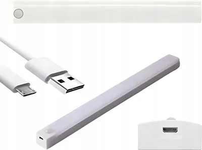 Obrázek produktu pro Samolepicí LED lampa s detektorem pohybu 50 cm noční USB pro skříň pod nábytkem