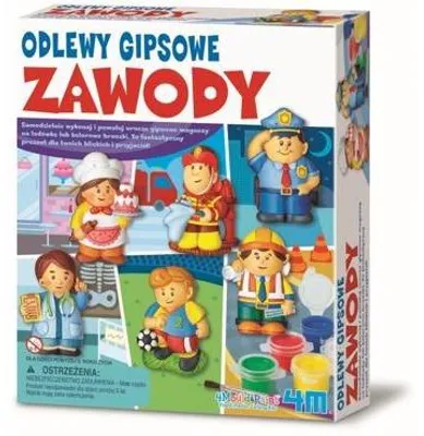Zdjęcie produktu dla Odlewy gipsowe zawody 4M magnesy i przypinki zestaw plastyczny 5+