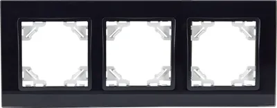 Produktbild von 3-fach Glas Rahmen horizontal QUADRA schwarz