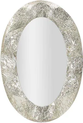Zdjęcie produktu dla Srebrne metalowe lustro ścienne 87,5x6,5x128 cm