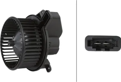 Image de Ventilateur d'habitacle 12 V 228 W 2 pôles HELLA adapté notamment pour SKODA KAMIQ