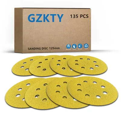 Productafbeelding van Schuurpapier Set - 135 Stuks - 125 mm met 8 Gaten