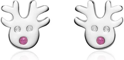 Produktbild von Unique Rentier Ohrstecker aus Sterlingsilber mit Zirkonia