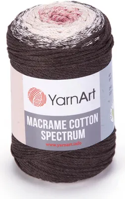 Zdjęcie produktu dla Yarn Art Macrame Bawełna Spectrum 225 m 1302 Brown Pink Sznurek