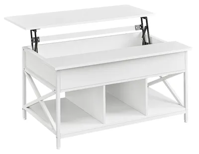 Produktbild von VASAGLE Couchtisch, höhenverstellbar, X-Streben, 100 x 60 x (48-62) cm