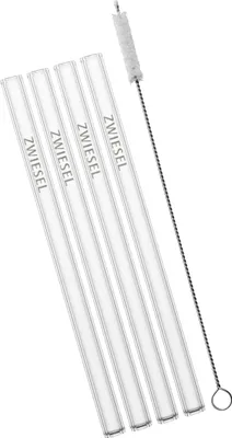 Produktbild von Schott Zwiesel 1 Stück 4er Set Glastrinkhalm kurz tritan· kristall· spülmaschinenfest· Glastrinkhalm, Accessoires 121513