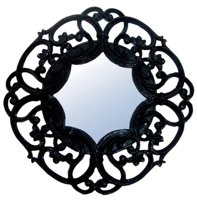 Produktbild von Casa Padrino Spiegel / Wandspiegel Schwarz Ø 100 cm - Art Deco Möbel