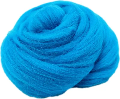 Produktbild von Filzwolle zum Trockenfilzen und Nassfilzen - Farbe Türkis 20gr.