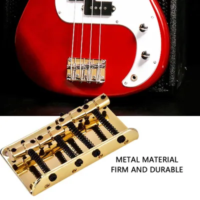 Produktbild von Bass-Steg, Gitarren-Bass-Steg, Bass-Gitarren-Steg, Bass-Steg Präzision, 4-saitiger Bass-Steg