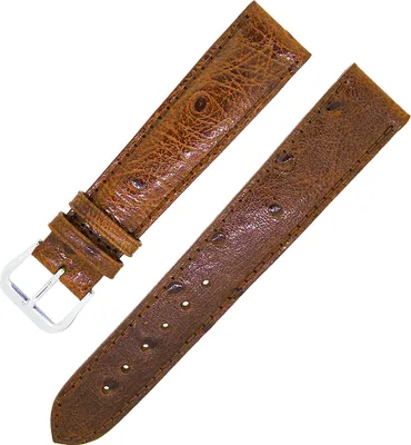 Produktbild von Uhrenarmband Kalbsleder mit Muster Hellbraun Ton in Ton 18mm S