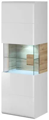 Productafbeelding van Wandvitrine DELTO TL07, San Remo / Wit, hoogglans