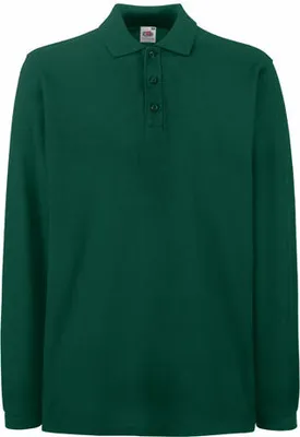 Produktbild von Fruit of the Loom - Premium Long Sleeve Polo - Forest Green - S
