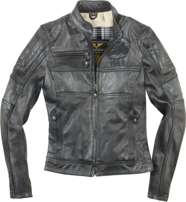 Produktbild von Black-Cafe London Shona II Damen Motorrad Lederjacke, L