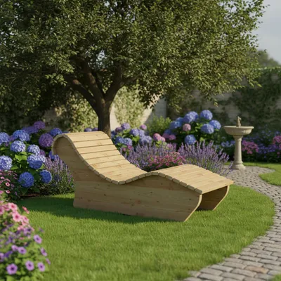 Produktbild von Relaxliege "Heiner" Gartenliege 70cm Lärche