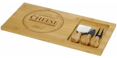 Produktbild von ORION Käsebrett Bambusbrett mit Käsemessern CHEESE