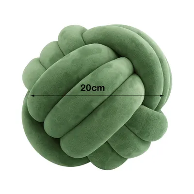 Produktbild von CANDeal 20cm Knotenkissen, Geknotetes Kissen für Sofa, Bett, Dekorat, Zierkissen Knoten, Knoten-Ball-Kissen