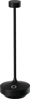 Zdjęcie produktu dla Bezprzewodowa lampa stołowa czarna dotykowa LED ciepła biel RUBY BLACK H25 cm
