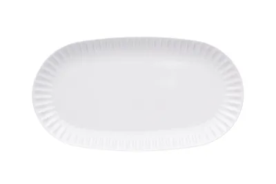 Obrázek produktu pro Podnos oválný, 37 cm, bílý, Ribby, čeaký porcelán, G. Benedikt