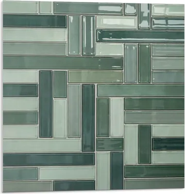 Produktbild von Mosaik Aus Rechtecken – Selbstklebende Fliesen – Wandverkleidung – Wandpaneel – PVC Fliesen – Vinylflisen – PCV Flisen – Selbstklebend – Wanddeko – 9 Stück 30 x 30 cm
