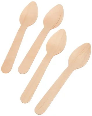 Kaffeelöffel aus Holz, 11 cm, 100 Stück