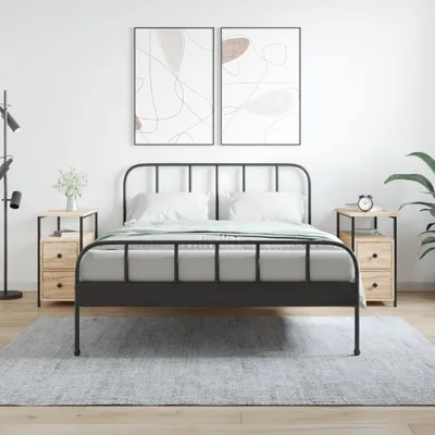 Produktbild von The Living Store Nachttische 2 Stk. Sonoma-Eiche 30x60x60 cm Holzwerkstoff