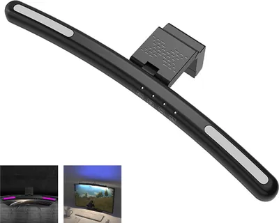Produktbild von Monitorlampe mit Asymmetrischem Licht,Led Monitor Lampe, Dimmbare RGB Atmosphärenbeleuchtung, Schwarz