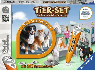 Produktbild von Ravensburger tiptoi Spielfigur Tierwelt Set Zu Besuch bei der Tierärztin 00747