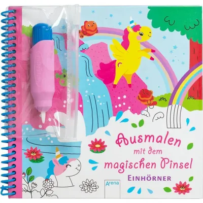 Image de Ausmalen mit dem magischen Pinsel. Einhörner