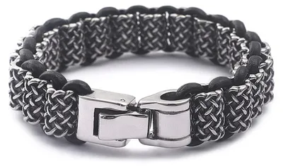 Productafbeelding van Stijlvolle Leren Armband voor Mannen
