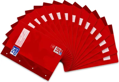 Produktbild von Oxford Schulheft A4, 16 Blatt, Lineatur 38, kariert, gelocht, 15 Stück