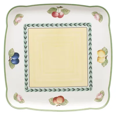 Produktbild von Villeroy & Boch Charm & Breakfast French Garden, Kuchenplatte, Porzellan, Mehrfarbig, Quadratisch, 300 mm, 300 mm