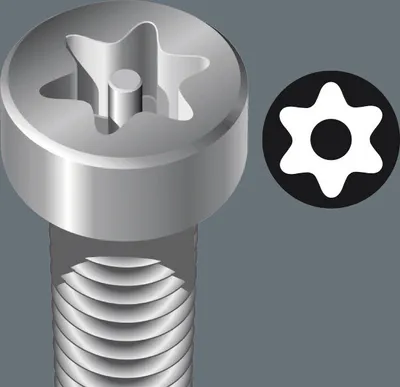 Produktbild von Wera 05060140001, 1 Stück(e), Torx, 4 mm, 70 mm, 25,4 / 4 mm (1 / 4"), Hexagonal