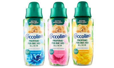 Produktbild von Testpaket Coccolino Profumo per Bucato Elixir - Flüssiges Parfüm für die Wäsche - Flüssiges Wäsche Deodorant 3 x 342ml