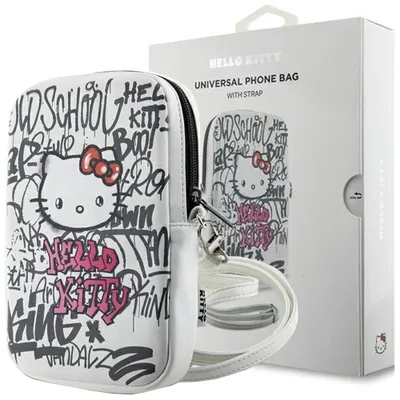 Produktbild von Hello Kitty Handtasche HKPBPDGPHEweiß/weiß Graffiti-Kitty-Kopf