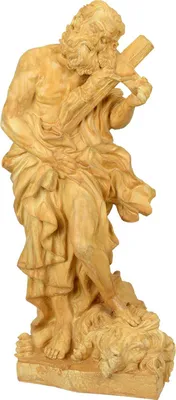 Produktbild von Skulptur Heiliger Kreuz Jesus Figur Löwe Dekoration Kunststein 52cm Antik-Stil