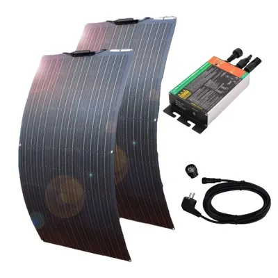 Obrázok produktu pre Sada solárnych panelov, výkon 200 W, vysoká účinnosť, jednoduchá inštalácia, systém 230 V 200 W