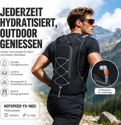 Productafbeelding van Drinkrugzak fiets - 280 g - Ventilerende rug