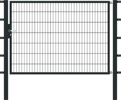 Produktbild von Alberts Einzeltor Flexo mit Zubehör, zum Einbetonieren, anthrazit, Breite 200 cm, Höhe 140 cm