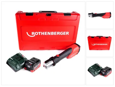 Obrázek produktu pro Rothenberger ROMAX 4000 CAS akumulátorový krimpovací stroj 18 V 34 kN + 1x akumulátor 5,5 Ah + nabíječka + kufr
