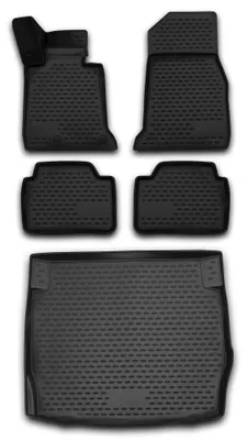 Produktbild von Gummi Kofferraumwanne + Fußmatten Set für 1er BMW F20, Bj. 9/2011-