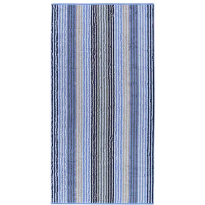 Produktbild von Cawö Handtuch Unique Streifen" blau 50x100 cm"