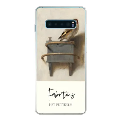 Produktbild von MuchoWow® Handyhülle Schutzhülle Hülle für Samsung Galaxy S10 Plus Alte Meister - Der Stieglitz - Fabritius Silikon Softcase Handy Hülle - Schutzhülle