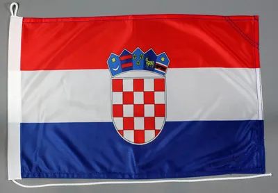 Produktbild von Bootsflagge Kroatien 30x45 cm Motorradflagge Bootsfahne
