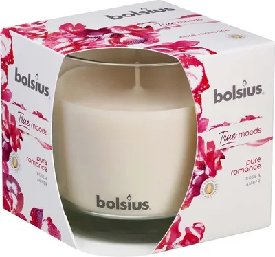 Immagine prodotto di Bolsius Aromatic 2.0 Candela profumata in vetro, 95x95mm, Pure romance
