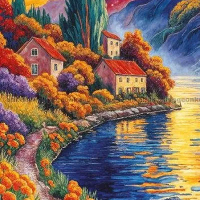 Produktbild von KUNSTPUZZLE Panoramapuzzle Auf dem Weg zur Zypresse 1000 dlks