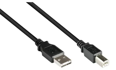 Obrázok produktu pre Alcasa USB 2.0 A/B, 1.8m, 1,8 m, USB A, USB B, USB 2.0, Samec/samec, Čierna
