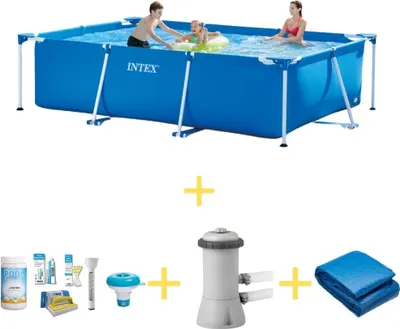 Obrázek produktu pro Rámový bazén Intex - 300 x 200 x 75 cm - včetně servisního balíčku WAYS, filtračního čerpadla a podkladové fólie