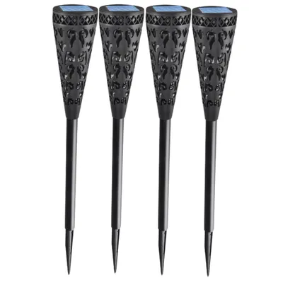 Produktbild von 4 Solar Außenleuchten, warmweiß LED Licht, selbstaufladend stromsparend für Terrasse,Balkon Hof,Garten,Außengelände,Wegleuchten zur Gartenbeleuchtung