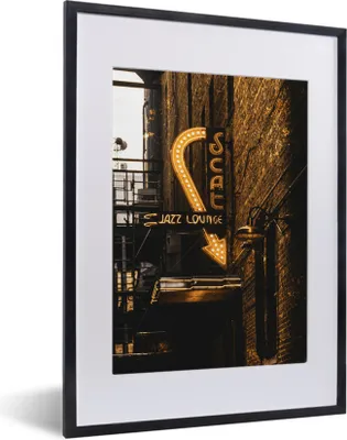 Produktbild von MuchoWow® MuchoWow® Gerahmtes Poster Goldener - Teller - Stadt 30x40 cm - Poster mit zchwarzem Bilderrahmen - Wandposter Schlafzimmer